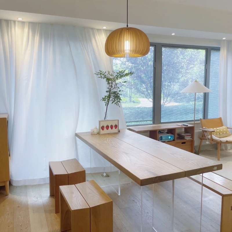 Nordic Solid Wood Acrylic Floa - Home Office Studio 评论和价格