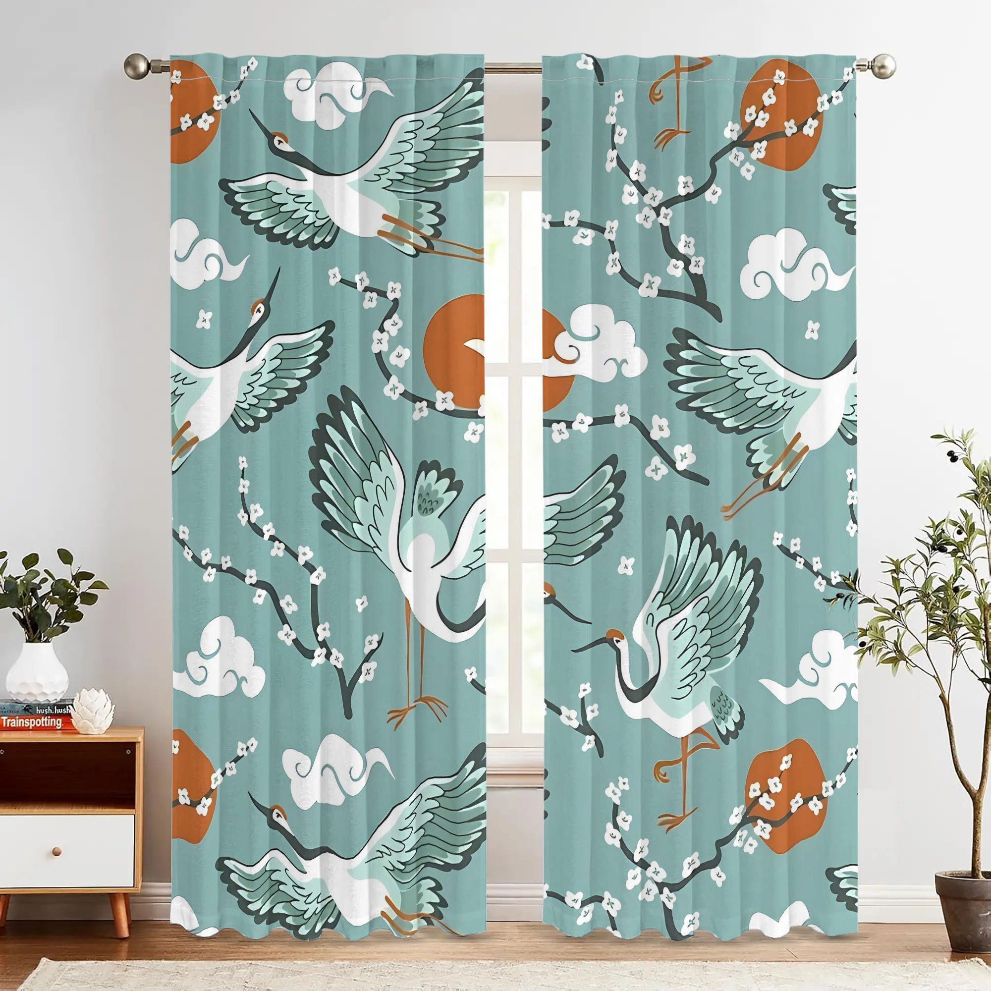Elegant Teal Watercolor Bird C - Home Office Japandi 评论和价格