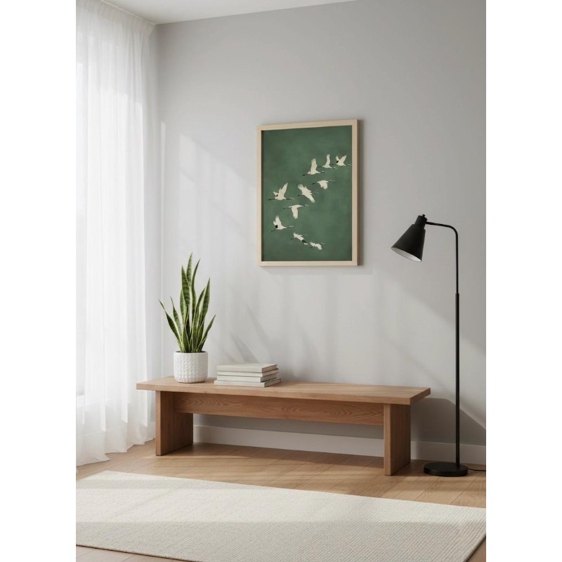 1pc Japandi Crane Vintage Love - Home Office Japandi 评论和价格