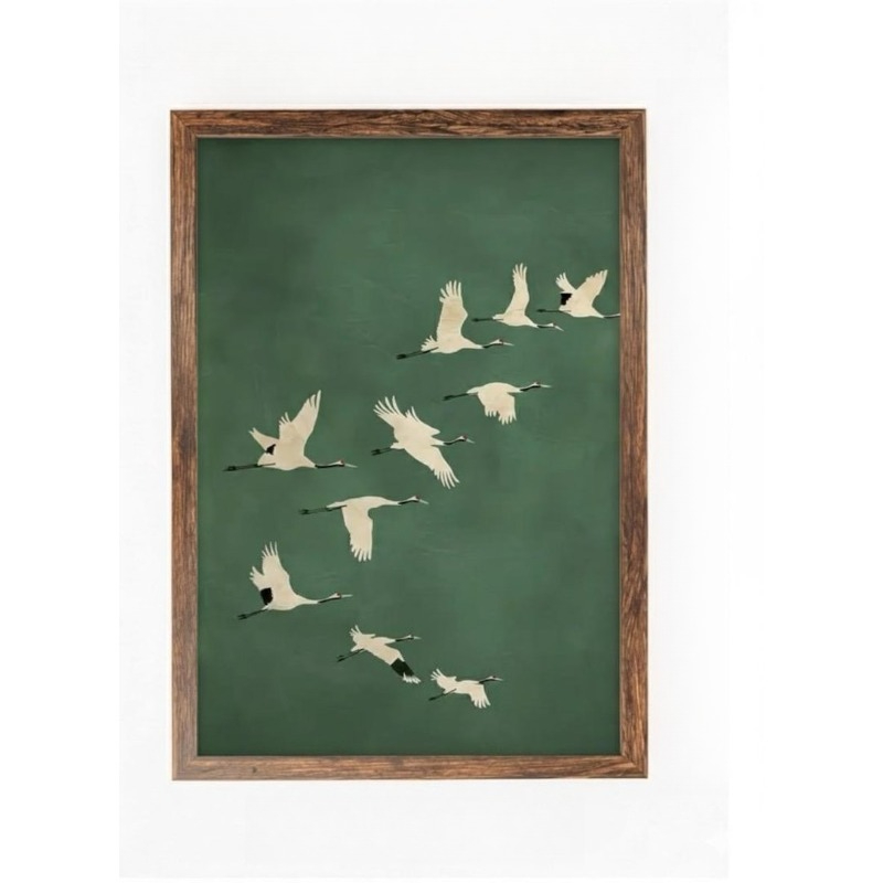 1pc Japandi Crane Vintage Love - Home Office Japandi 评论和价格