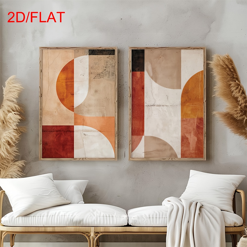2D/Flat 2pcs Geometric Abstrac - Home Office Japandi 评论和价格