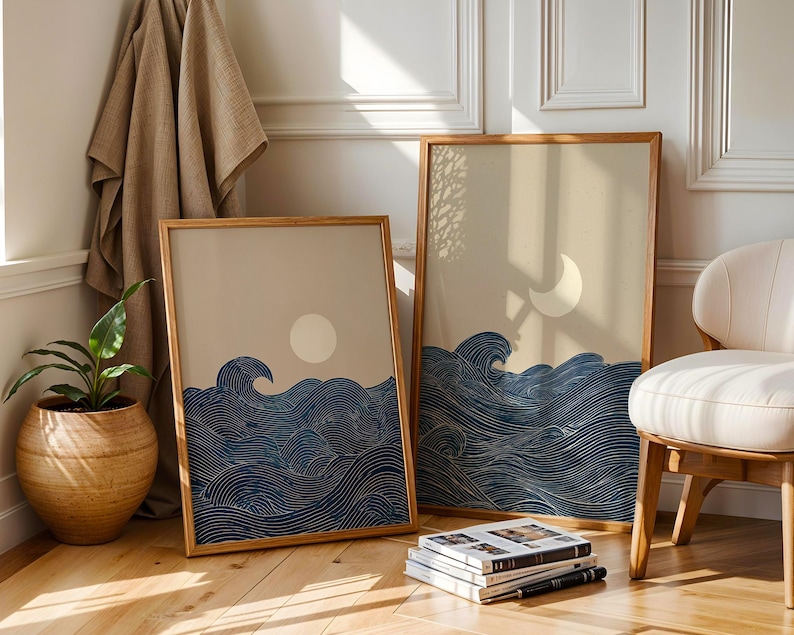 2pcs Japandi Minimalist Moon C - Home Office Japandi 评论和价格