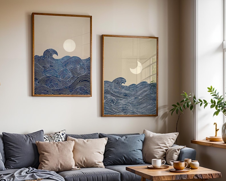 2pcs Japandi Minimalist Moon C - Home Office Japandi 评论和价格