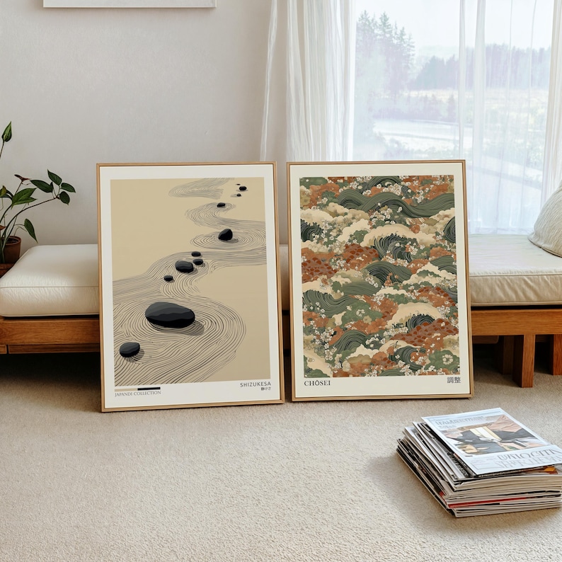 2pcs Japandi Zen Canvas Wall A - Home Office Japandi 评论和价格